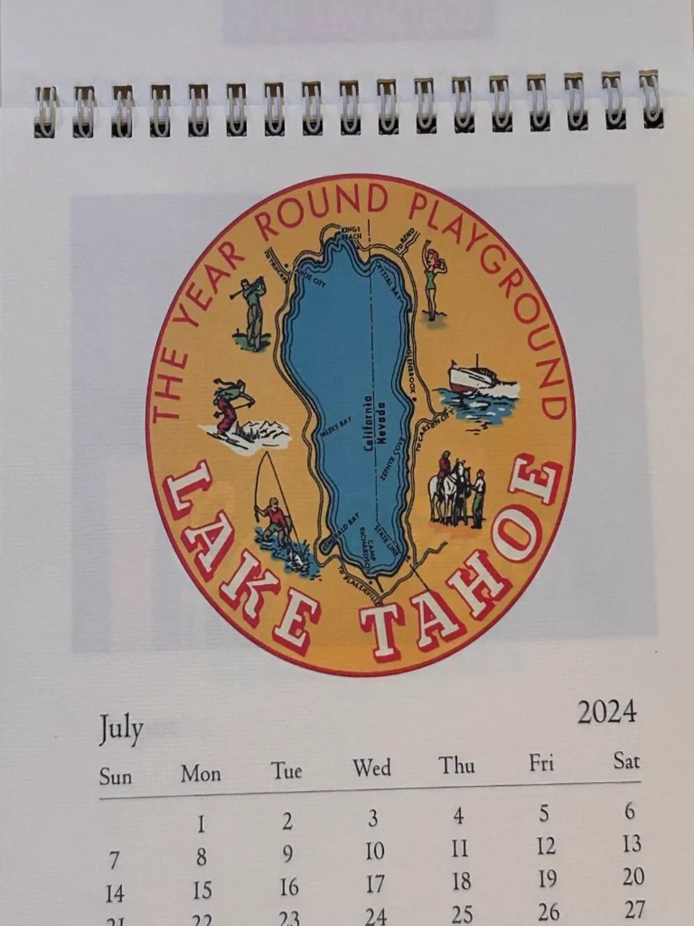 California-Themed Art Desk Calendar 2024